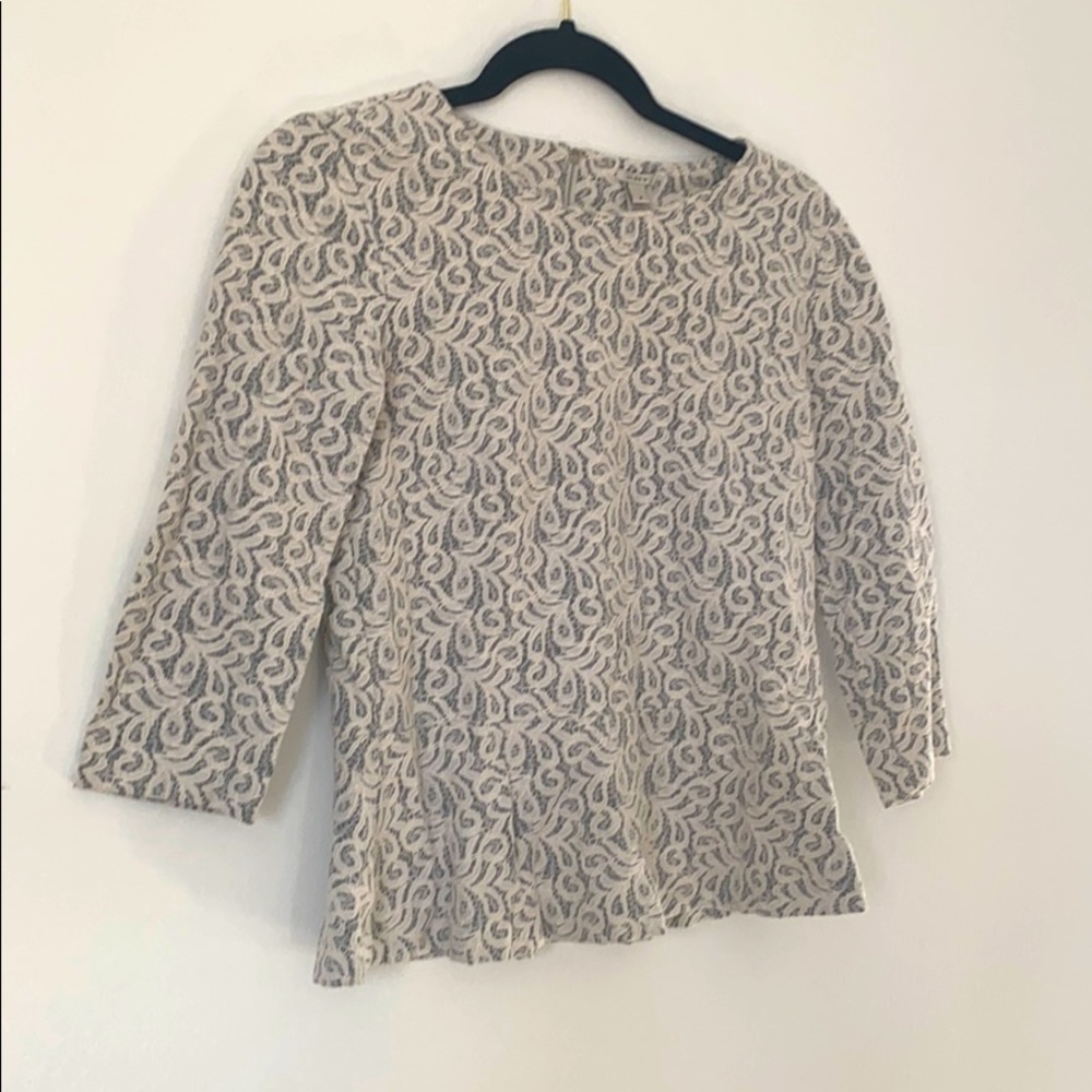 Lace peplum top